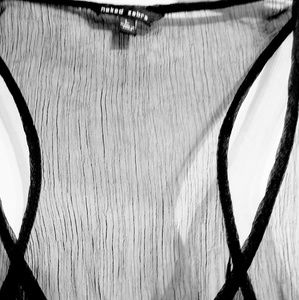 Naked Zebra | Tops | Naked Zebra Sheer Cami Cover Large | Poshmark